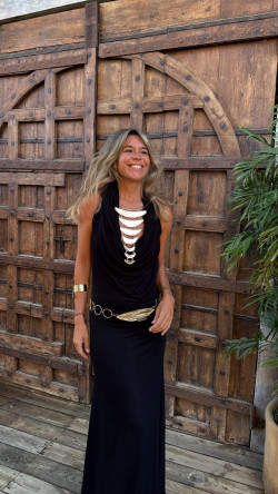 VALERIO vestido largo, negro