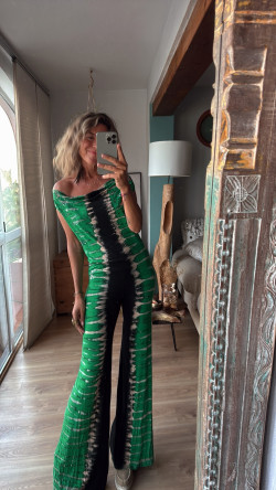 QUILES tie esmeralda, mono largo