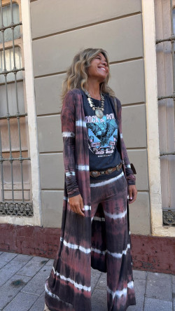 ZENO chaqueta larga, tie rosa viejo