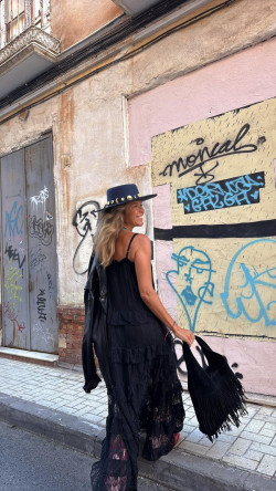 BASTIAN negro, vestido largo