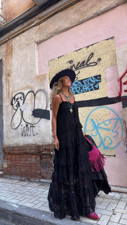 BASTIAN negro, vestido largo