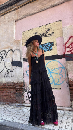 BASTIAN negro, vestido largo