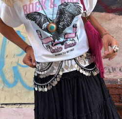 MONEDAS cinturón, negro/plata