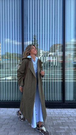 KALY gabardina, kaki