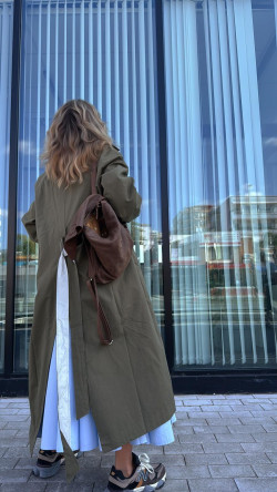 KALY gabardina, kaki