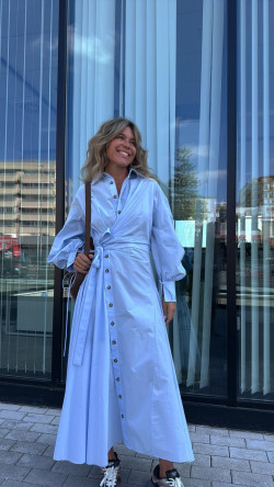 GREPIS vestido largo, celeste