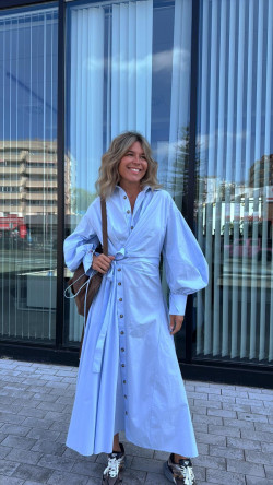 GREPIS vestido largo, celeste