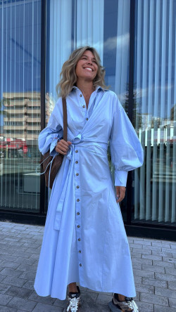 GREPIS vestido largo, celeste