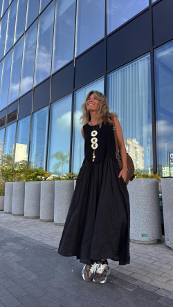 INDER vestido largo, negro