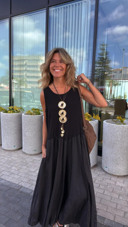 INDER vestido largo, negro