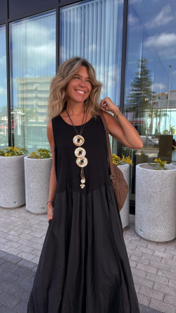 INDER vestido largo, negro