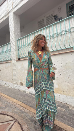 MONTANO vestido anilla, pasley verde agua