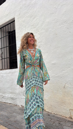 MONTANO vestido anilla, pasley verde agua