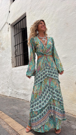 MONTANO vestido anilla, pasley verde agua
