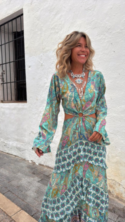 MONTANO vestido anilla, pasley verde agua