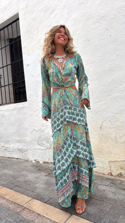 MONTANO vestido anilla, pasley verde agua