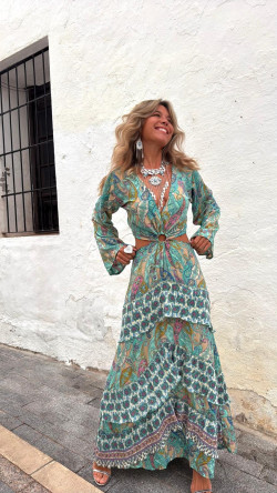 MONTANO vestido anilla, pasley verde agua