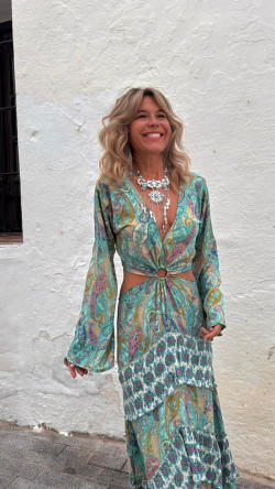 MONTANO vestido anilla, pasley verde agua