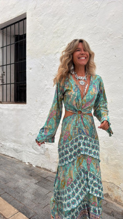 MONTANO vestido anilla, pasley verde agua