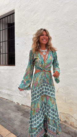 MONTANO vestido anilla, pasley verde agua