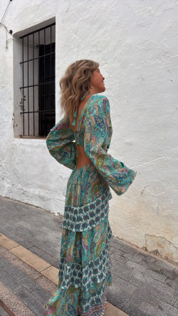 MONTANO vestido anilla, pasley verde agua