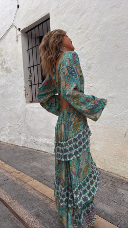 MONTANO vestido anilla, pasley verde agua