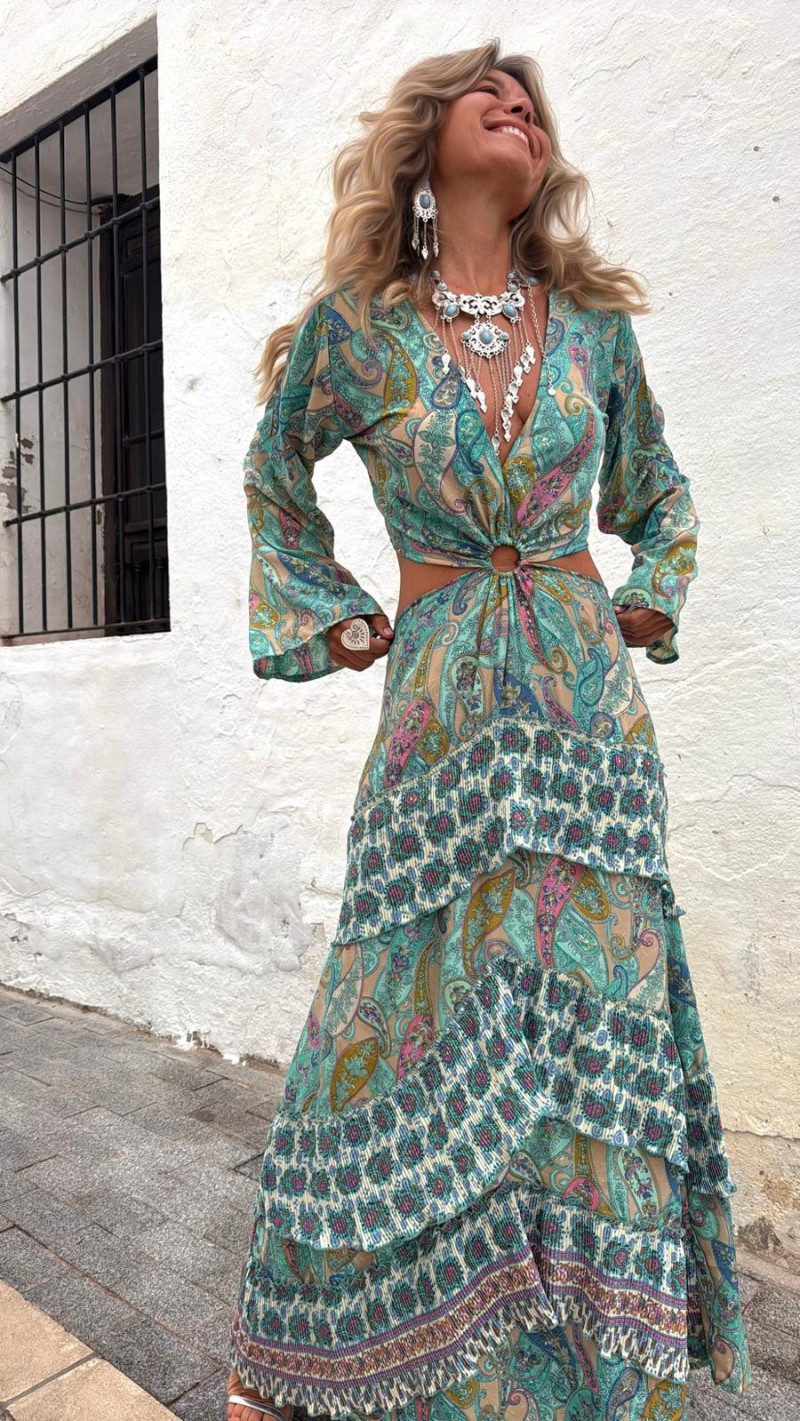 MONTANO vestido anilla, pasley verde agua