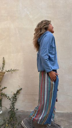 ZION pantalón, azul rayas