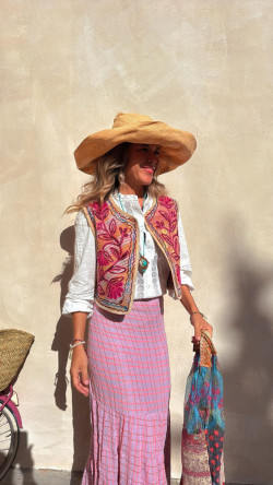 CHAI, Chaleco bordado albero