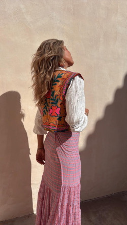 HANSA, Chaleco bordado Naranja