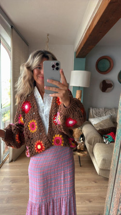 KANTIMA, Rebeca crochet marrón