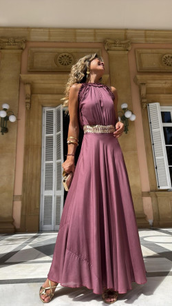 NADIN vestido largo, rosa viejo