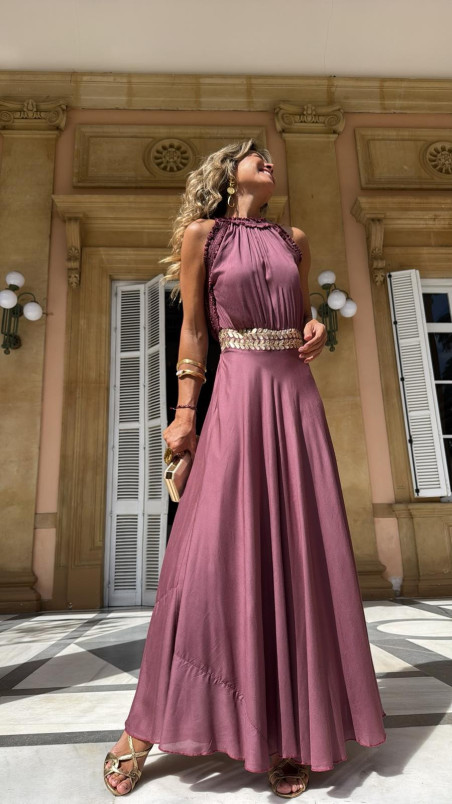 NADIN vestido largo, rosa viejo