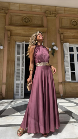 NADIN vestido largo, rosa viejo