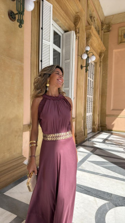 NADIN vestido largo, rosa viejo