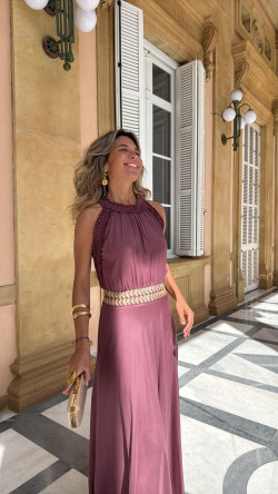 NADIN vestido largo, rosa viejo