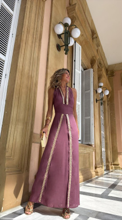 MADOC vestido  largo, rosa viejo