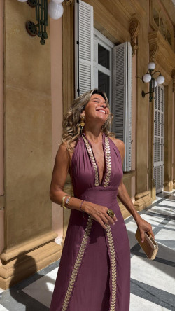 MADOC vestido  largo, rosa viejo