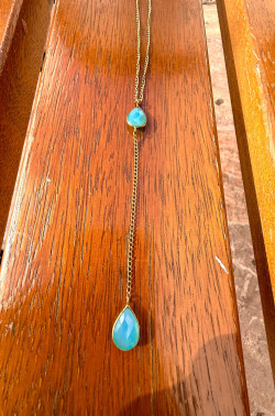 AGUAMARINA Colgante lágrima