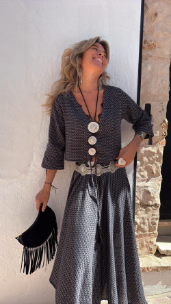 ROMEROS falda, negra/gris