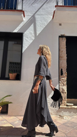 ROMEROS falda, negra/gris