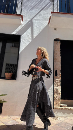 ROMEROS falda, negra/gris