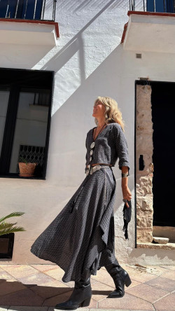 ROMEROS falda, negra/gris