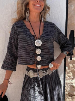 AZTECA,collar plateado.