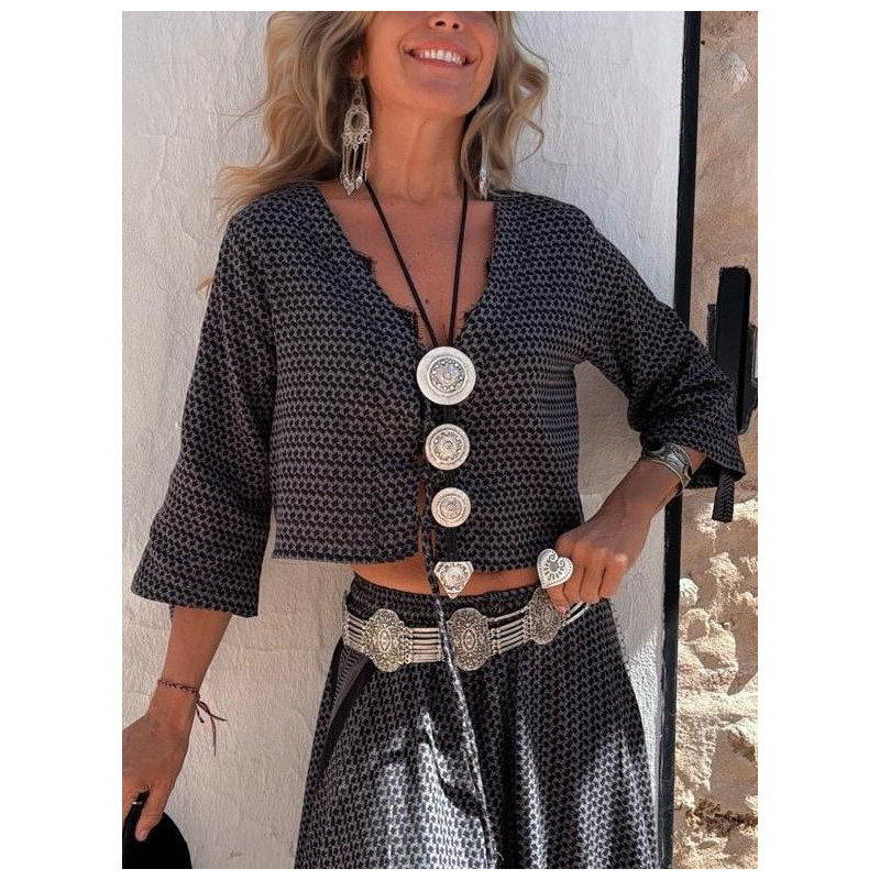 AZTECA,collar plateado.