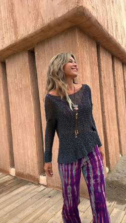 DARKO pantalón anilla, tie fucsia