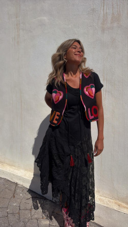 DIONI negro, vestido largo