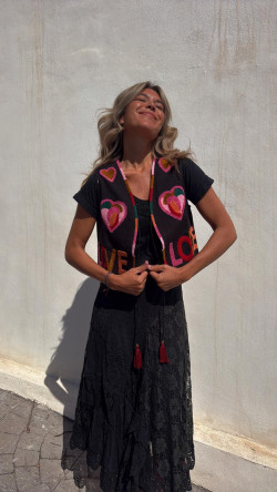 DIONI negro, vestido largo