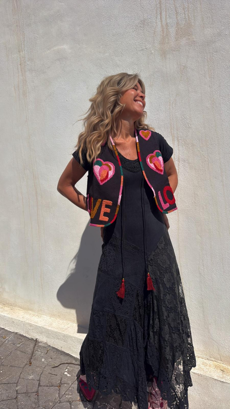 DIONI negro, vestido largo