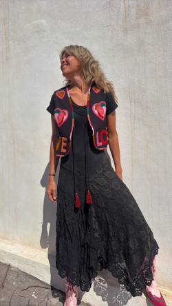 DIONI negro, vestido largo